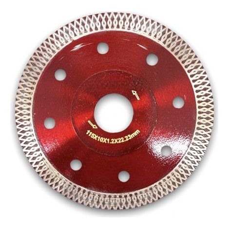 DISCO DIAMANTATO ø 115 MM PER PIASTRELLE GRES PORCELLANATO CERAMICA 07255 (1/2)