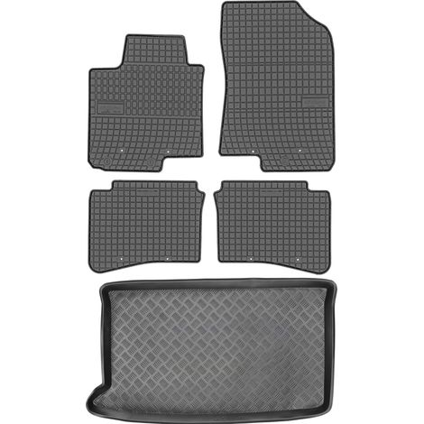 Hyundai i20 II Schrägheck (2014–2020) – SET: Gummifußmatten + Kofferraummatte