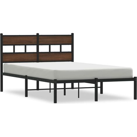 Lit double Lit adulte Cadre de lit sans matelas avec tête de lit 120x200 cm (1/5)