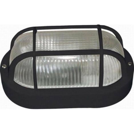 Plafón resina eco oval linea negra