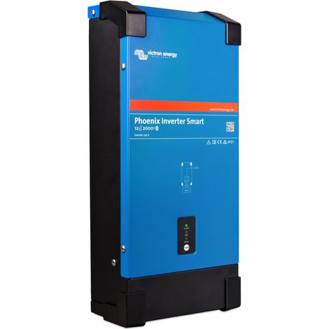 Victron – Convertisseur de tension 12V 2000 VA – Tension de sortie 210-245V – Fréquence 50/60Hz – Modèle avec Bluetooth – Très haut rendement