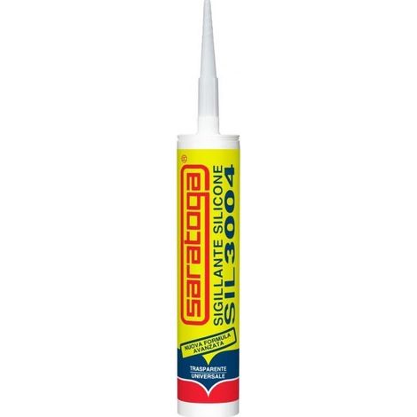 Saratoga sil 3004 280ml silicone acetico, scegli se trasparente antimuffa (1/6)