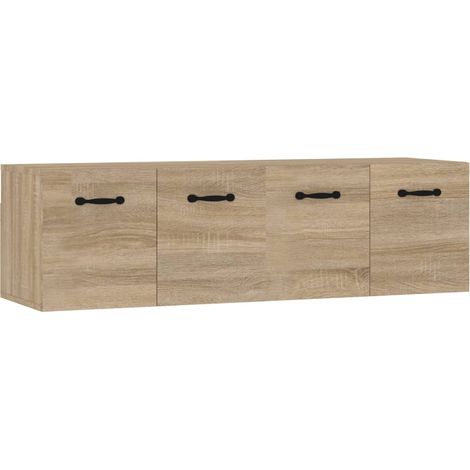 Lot de 2 Armoires murales Salon,Meuble bas de Rangement,Meuble TV Chêne sonoma 80x35x36,5 cm Bois -59811 (1/5)