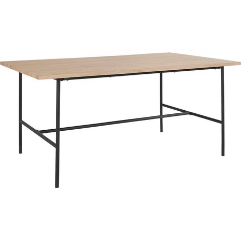 Acer-Table à manger 180 cm 8 places en chêne noir