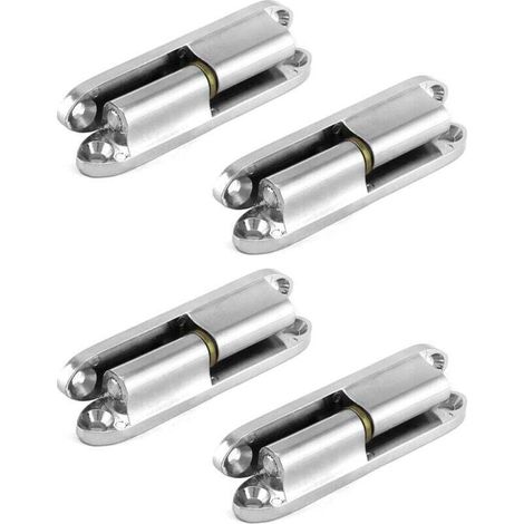 Renovierungsscharniere, 2 Stück, für Innentüren, aus verchromter Zinklegierung, 14 x 80 mm, leicht zu verschrauben - KZQ
