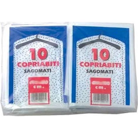 Sacco copriabito sagomato pz.10 - Specifiche: cm.65x130 gr.390 - 10 pz