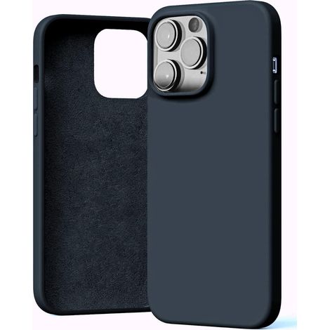 FUNDA DE SILICONA PARA APPLE IPHONE 14 PRO MAX AZUL MARINO (1/5)