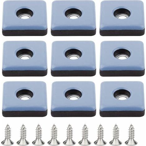 ZVD-Patin pour meuble,GU.B/bon 24 Pieces Patins Meubles Téflon 25mm Pied de Chaise avec Vis Patins en Téflon PTFE Tampon Chaise Patin Glisseur Pied de Chaise à Visser Carrés pour Bureau Ch (1/4)