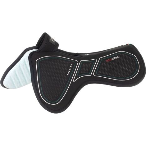 taglia unica, Nero: Compensatore a rialzo posteriore e garrese libero in memory foam e silicone per cavalli con schiene basse (1/5)
