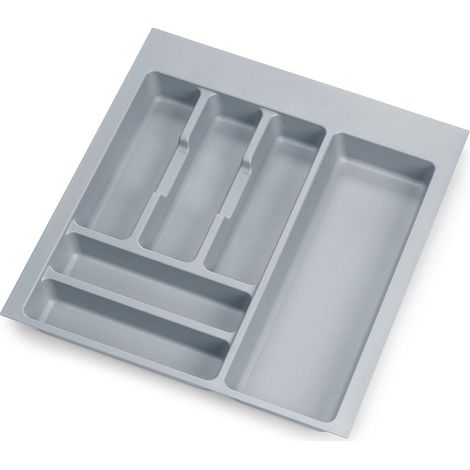 Emuca Optima Besteckorganizer grau Kunststoff 6 Fächer