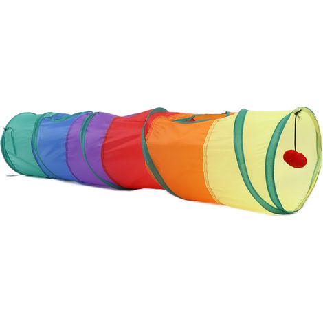 Tunnel de jeu pliable et interactif pour chat avec balle de jeu pour chat d'intérieur (1/5)