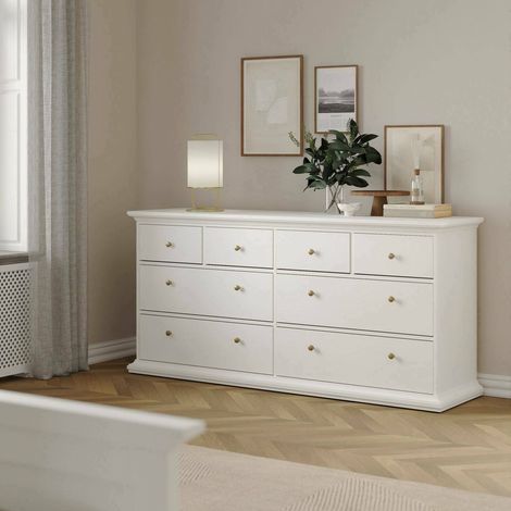 Cómoda Asiagela, 8 Cajones, 48.5x183.4x86.88h cm Blanco (1/5)