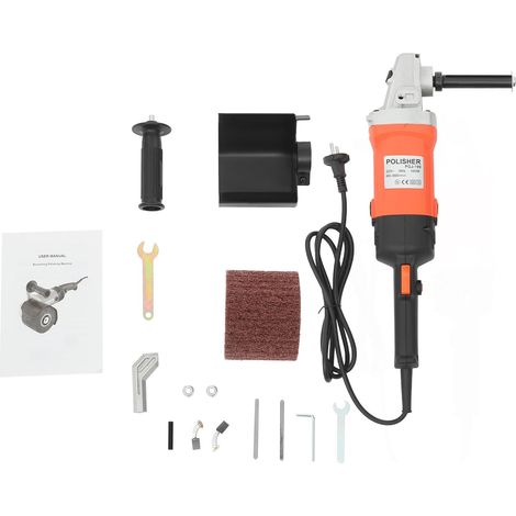 Ponceuse à tambour électrique 1400 W Polisseuse à main Polisseuse portable à vitesse variable 600-3600 tr/min Ponceuse à rouleau puissante (1/5)