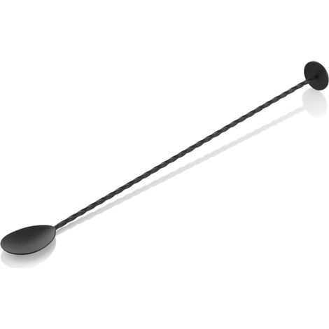 Cuillère bar torsadée avec embout pilon 33,5 cm noir mat inox 18/8 NOCTURN - Was Germany (1/2)