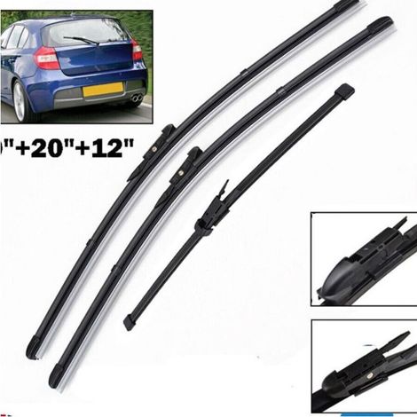 Suitable for BMW 1 Series from 2004 to 2011, front and rear wiper blades 20+20+12 (1/4)