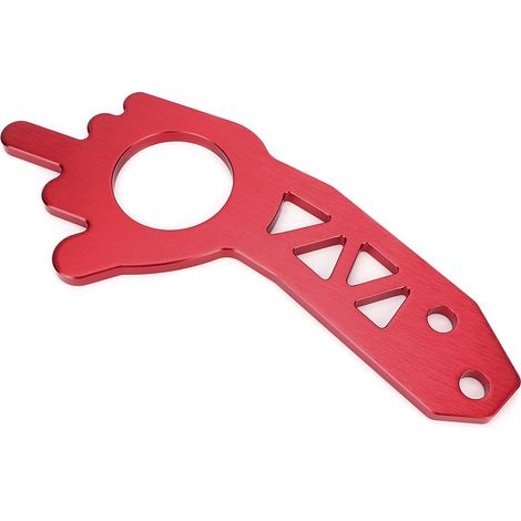 Kit d'anneaux de remorquage universels en alliage d'aluminium rouge pour voiture et camion, avant et arrière (1/5)