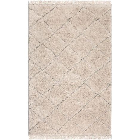 VIVARAISE - Tapis d'intérieur Vivaraise - Tapis Berry en polypropylène, effet laine, 160 x 230 cm, couleur neige (1/5)
