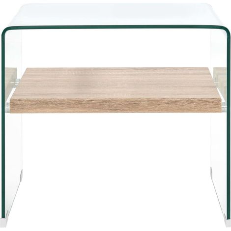 Maison Exclusive - Tavolino da Salotto Trasparente 50x50x45 cm in Vetro Temperato
