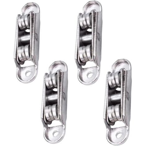 Rouleau de porte – Poulie pour fenêtre, angle réglable en alliage de zinc, rouleau silencieux à double roue pour bureau, salon, chambre à coucher, cuisine, terrasse (1/5)