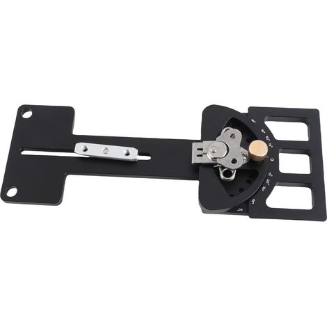 Équerre de scie à rail à angle réglable compatible avec Triton -60 à 60 degrés, guide de scie à rail multi-angles en alliage d'aluminium (1/5)