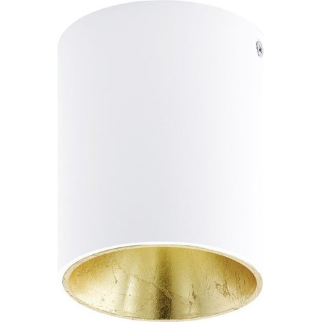 Plafonnier or LED Polasso D10 cm - Blanc & Or (1/3)