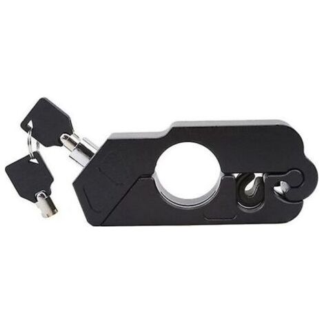 Serrure de guidon moto/scooter/ATV – Antivol frein + embrayage, noir, acier trempé, universelle – 1 pièce (1/4)