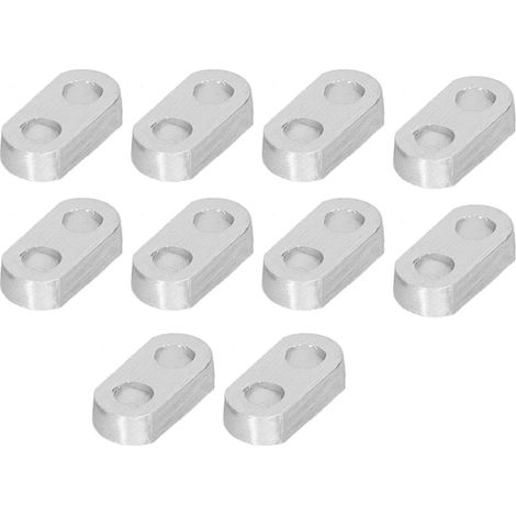 10 supports droits plats de fixation en aluminium 4 x 8 mm pour équipements d'ingénierie robotique 3102-0002-0016 (1/5)