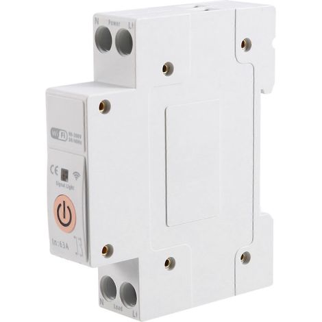 TUYA WLAN-Smart-Schalter, Energiezähler, 63A 1P+N-Leistungsschalter, Zeitverzögerungsrelais (1/5)