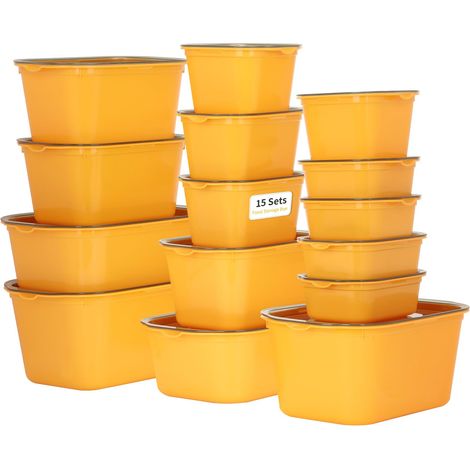 Boîtes Alimentaires Hermétiques (15 Pack) - Boite Plastique Alimentaire, Conservation Repas, Empilable, Micro-ondable (1/5)