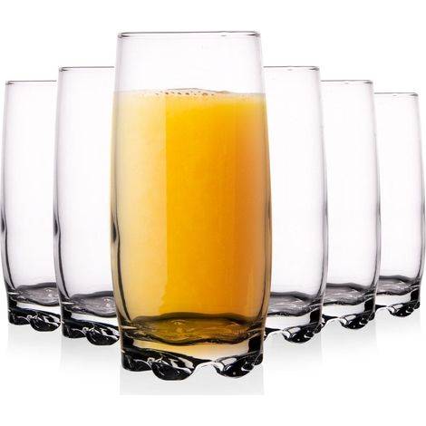 Set de 6 vasos clásicos para agua, zumo y bebidas. (1/5)