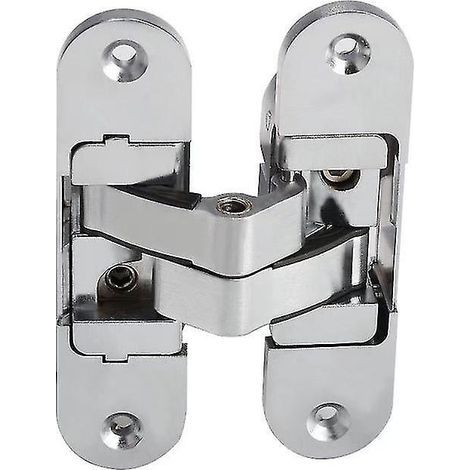 3D Invisible Hinge for Furniture – Satin Stainless Steel – Pack of 2 – Dimensions 2395mm (left + right) – 3D Adjustment (1/2)