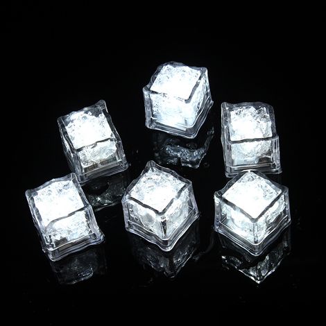 Cubes Led Lumineux - 12 Pièces - Détecteur Liquide - Changement Automatique De Couleur - Pour Boissons Froides - Emballage Individuel (1/5)