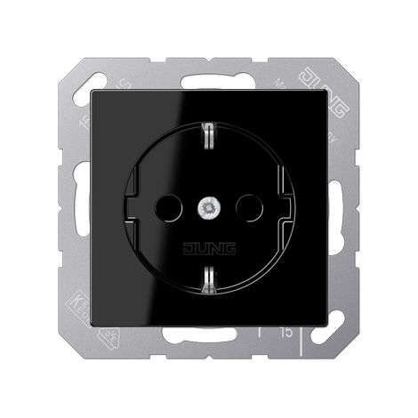 JUNG A 1520 SW caja de tomacorriente Tipo F Negro