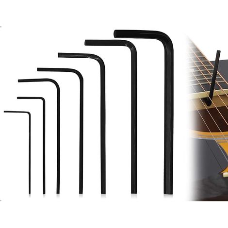 7pcs Allen Key Set Small Universal Carbon Steel Allen Key Set for Guitar Machine Car Bicycle Furniture Repair (0.7-3mm) (1/5)