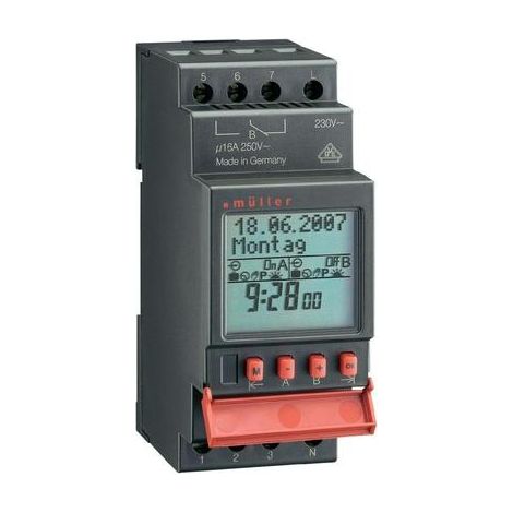 Muller SC 28.13 pro Programador horario digital carril DIN