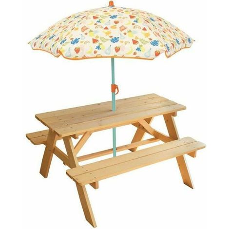 Fun-house Tavolo da picnic beige per bambini