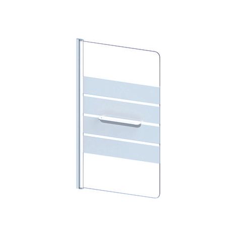 ONDEE ZEN - Pare-baignoire SHIVA - Paroi 85x140x0,5cm - Verre trempé sér. - Finitions blanc