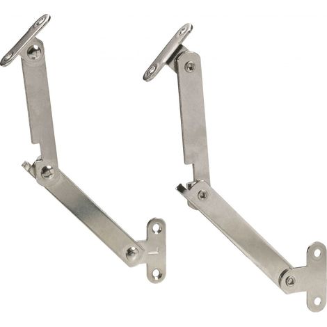 Hettich Mini-Klappenhalter Stahl, vernickelt, 1 Stück Möbelbeschlag