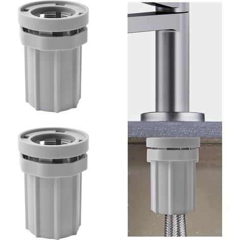 Dadi di fissaggio per rubinetto in plastica ABS da 2 pezzi, installazione rapida, dado anti-allentamento, dadi di bloccaggio per rubinetto dell'acqua calda e fredda