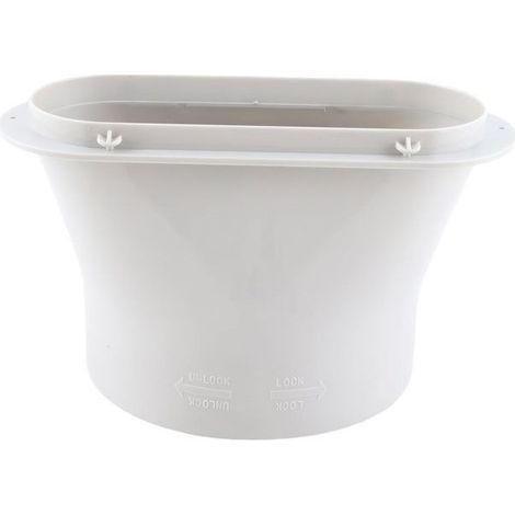 Adaptateur manguire clim – 150 mm ABS – Étanchéité rapide – fenêtre ovale (1/5)