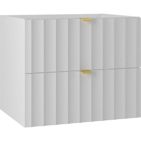 Waschtischunterschrank 60cm Lexa mit 2 Schubladen, Weiß (1/5)