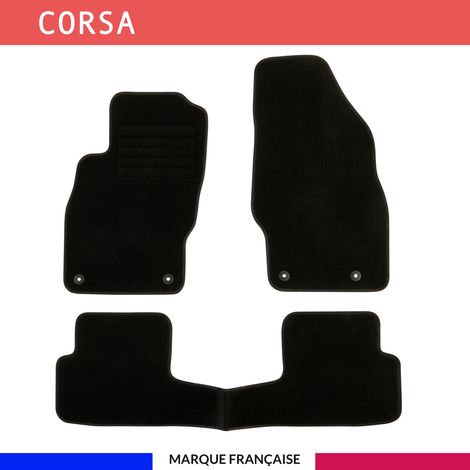 Tapis de voiture - Sur Mesure pour CORSA (2006 - 2014) - 3 pièces - Tapis de sol antidérapant pour automobile