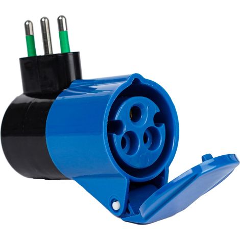 FANTON 78000-E Adattatore industriale, spina italiana 2P+T 16A, presa 2P+T 16A 200-250V 6h IP44 (1/2)