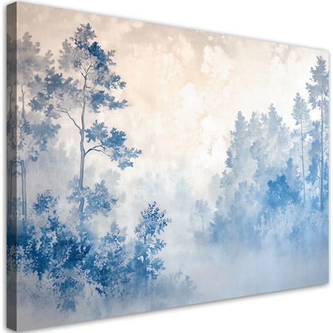 Tableau déco  Brouillard forestier matin nature 100x70 (1/5)