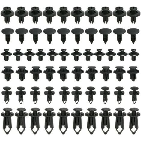 Clips Voiture, 190 Pièces Rivet Clips Plastique Rivets Plastiques Fixation de Protection avec D