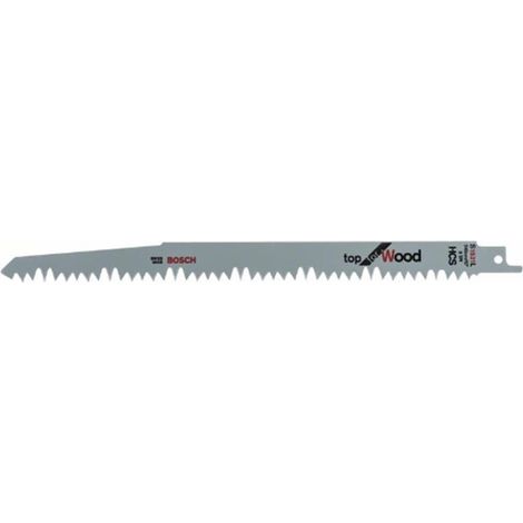 Hoja de sierra de sable BOSCH S 1531 L Top para madera - 240 mm - Caja de 100 - 2608650698