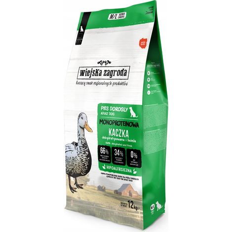 Wiejska Zagroda Trockenfutter für Hunde Monoprotein Ente knusprig M/L 1 Stk.