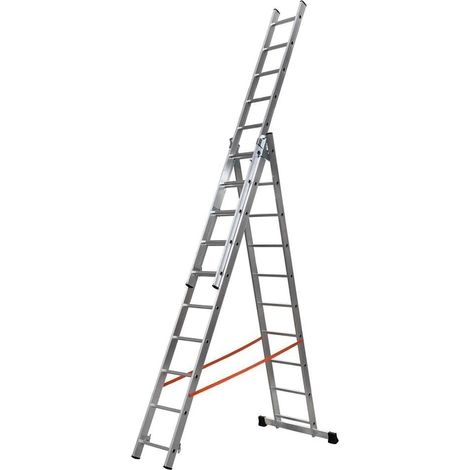 SCALA TRASFORMABILE TRIPLA 10GRADINI 3ELEMENTI ALLUNGABILE ACCIAIO MODULA GIERRE