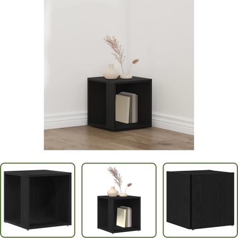 Holzregal - Eckregale Schwarz Eichen-Optik 33 x 33 x 34,5 cm Holzwerkstoff