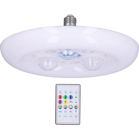 Plafonnier LED E27 50W avec haut-parleur Bluetooth, télécommande et fonction musicale intégrée (85-265V). (1/5)
